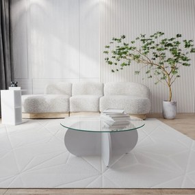 Τραπεζάκι Σαλονιού Λευκό CLESAMO 75x75x35