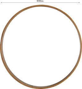Διακοσμητικός Καθρέφτης Τοίχου (Φ80) Spitishop Messina Natural