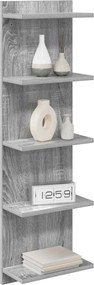 vidaXL Ράφι Τοίχου 2 pcs Γκρι Sonoma 30 x 15 x 100 εκ