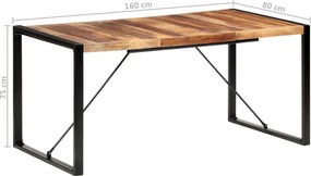vidaXL Τραπεζαρία 160 x 80 x 75 εκ. από Μασίφ Ξύλο