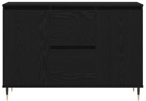 vidaXL Σύνθετο με Πόρτες & Συρτάρια Μαύρο Δρυς 101,5x35x70 εκ.