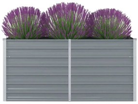 vidaXL Ζαρντινιέρα Ψηλή Γκρι 160 x 80 x 77 εκ. από Γαλβανισμένο Χάλυβα