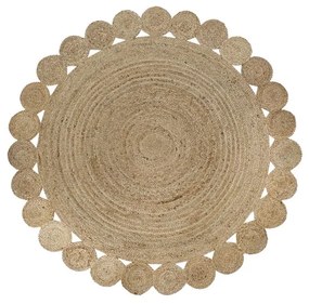 Χαλί DKD Home Decor 200 x 200 x 1 cm Φυσικό Καφέ πολυεστέρας Γιούτα