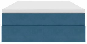 vidaXL Κρεβάτι με αποθηκευτικό χώρο και στρώμα με στρώμα Σκούρο Μπλε