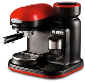 Καφετιέρα Espresso Με Μύλο Άλεσης Moderna 1318/00 800ml 1080W 15Bar Red-Black Ariete