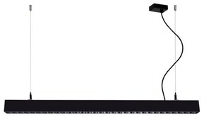 Γραμμικό Κρεμαστό Φωτιστικό Οροφής LED 36W 3CCT Direct Indirect Phase Cut Dimming Topline Viokef-3911-0025-2-B-D1-Μαύρο 3911-0025-2-B-D1