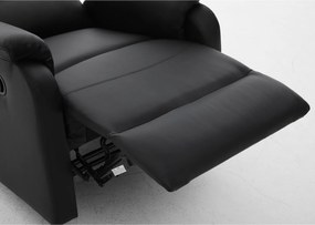 Πολυθρόνα Ανακλινόμενη ArteLibre TALITHA Μαύρο PU 79x97x101cm