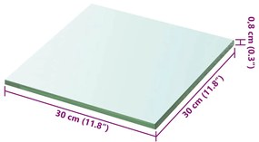 vidaXL Ράφι Πάνελ Διάφανο 30 x 30 εκ. Γυάλινο