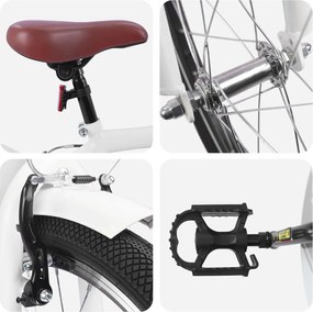 vidaXL Παιδικό Ποδήλατο 18 ίντσες για 5-7 ετών λευκό