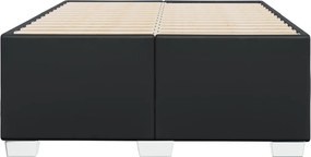 vidaXL Σκελετός Κρεβατιού Χωρίς Στρώμα Μαύρο 120x190 εκ.Συνθ. Δέρμα