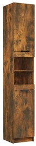 vidaXL Ντουλάπι Μπάνιου Καπνιστή Δρυς 32x34x188,5 εκ. Επεξεργ. Ξύλο