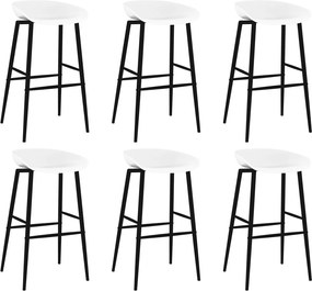 vidaXL Σετ Επίπλων Μπαρ 7 Τεμαχίων Μαύρο / Λευκό