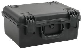 vidaXL Θήκη Πτήσης Φορητή Μαύρη 49x38x23 εκ. από Πολυπροπυλένιο
