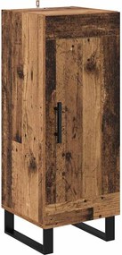 vidaXL Πλαϊνό γραφείο Παλιό Ξύλο 34,5 x 34 x 90 εκ.