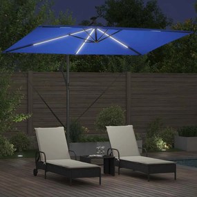 vidaXL Ομπρέλα Cantilever Banana Μπλε 294 x 200 x 254 εκ.