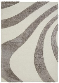 Χαλί Toscana Shaggy BRANCO WHITE SILVER Royal Carpet - 140 x 200 cm - 16TOSBWS.140200