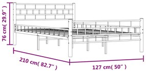 ΠΛΑΙΣΙΟ ΚΡΕΒΑΤΙΟΥ ΜΑΥΡΟ 120 X 200 ΕΚ. ΑΤΣΑΛΙΝΟ 285277