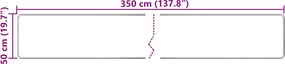 vidaXL Χαλί Runner MARSA Πολύχρωμο 50 x 350 εκ. Πολυέστερ και PVC