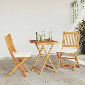 vidaXL Σετ Μπιστρό Κήπου 3 pcs Καφέ Μασίφ ξύλο ακακίας