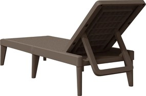 vidaXL Ξαπλώστρα Καφέ 186 x 60 x 29 από Πολυπροπυλένιο