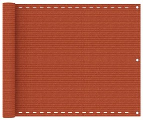 vidaXL Διαχωριστικό Βεράντας Πορτοκαλί 75 x 600 εκ. από HDPE