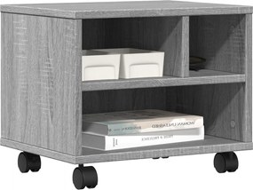 vidaXL Βάση Εκτυπωτή με Ρόδες Γκρι Sonoma 41x32x34,5 εκ.