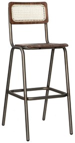 Σκαμπό Μπαρ School/S-R 02-00-1404 55x44x114cm Anthracite-Walnut