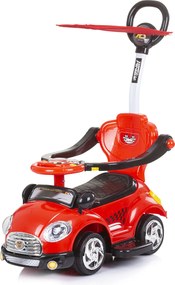 Ride on car with handle and canopy Super Car red