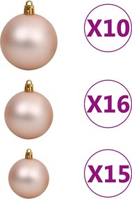 VidaXL Χριστουγεν. Δέντρο Τεχνητό Αρθρωτό με 300 LED & Μπάλες 180 εκ.