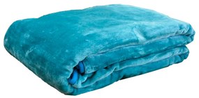 Κουβέρτα Βελουτέ King Size (240x260) Anna Riska Unicolour Velour Πετρόλ