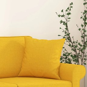 vidaXL Μαξιλάρια Διακοσμητικά 2 τεμ. Αν. κίτρινο 40x40 εκ. Υφασμάτινα