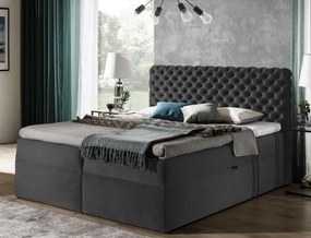 Επενδυμένο κρεβάτι Chesterfield-Gkri-160 x 200