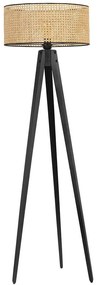 Φωτιστικό Δαπέδου Tripod 941RTN1394 Φ45x155cm E27 60W Black-Natural Opviq