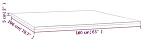 vidaXL Ανώστρωμα 160x200x5 εκ.
