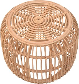 Σκαμπό Rajesty pakoworld rattan σε φυσική απόχρωση Φ60x46εκ