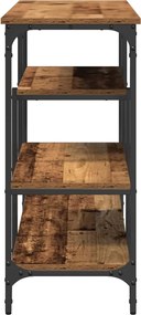 vidaXL Τραπέζι Κονσόλας με ράφι Παλαιό ξύλο 100 x 35 x 75 εκ.