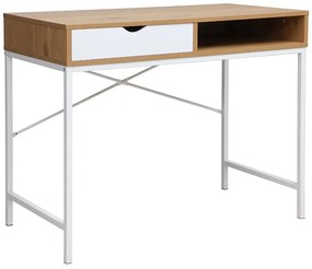 Γραφείο εργασίας Taco pakoworld φυσικό-λευκό 95x48x76εκ