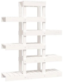 vidaXL Ραφιέρα Φυτών Μαύρη 85 x 25 x 109,5 εκ. από Μασίφ Ξύλο Πεύκου
