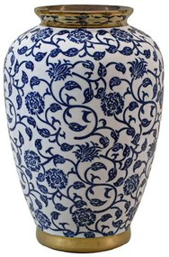 Βάζο 0050-225-010 19x30cm Multi-Blue Κεραμικό
