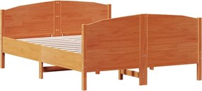 vidaXL Σκελετός Κρεβ. Χωρίς Στρώμα Καφέ Κεριού 160x200 εκ Μασίφ Πεύκο