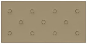 vidaXL Πάνελ Τοίχου 12 τεμ. Καπουτσίνο 60 x 30 εκ. 2,16 μ² Συνθ. Δέρμα