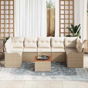 vidaXL Σετ Καναπέ Κήπου 8 pcs Beige, λευκό