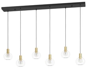 Φωτιστικό Οροφής - Ράγα Terque 390281 138x25x150cm Led Clear-Gold Eglo