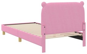 vidaXL Κρεβάτι Παιδικής Κρεβατοκάμαρας με Κεφαλάκι Ροζ 80 x 200 cm