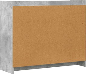 vidaXL Πλαϊνό γραφείο Concrete Grey 98,5 x 33 x 80 εκ