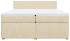 ΚΡΕΒΑΤΙ BOXSPRING ΜΕ ΣΤΡΩΜΑ ΚΡΕΜ 200X200 ΕΚ. ΥΦΑΣΜΑΤΙΝΟ 3286785