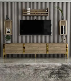 Stewehome Μοντέρνα Βάση Τηλεόρασης με Ράφια &amp;amp; Κομψό Design 180x31x45 cm