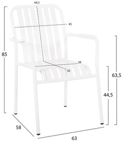 ΠΟΛΥΘΡΟΝΑ ΑΛΟΥΜΙΝΙΟΥ RACHEL HM6088.02 ΛΕΥΚΗ 63x58x85Υεκ. (1 Τεμμάχια)