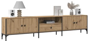 vidaXL Έπιπλο Τηλεόρασης με Συρτάρι Δρυς 200x25x44 εκ Επεξ. Ξύλο
