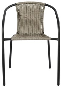 ΠΟΛΥΘΡΟΝΑ ΚΑΡΕΚΛΑ CAMEL  ΓΚΡΙ ΜΕΤΑΛΛΙΚΗ ΜΕ WICKER 48x48-53x72 εκ.